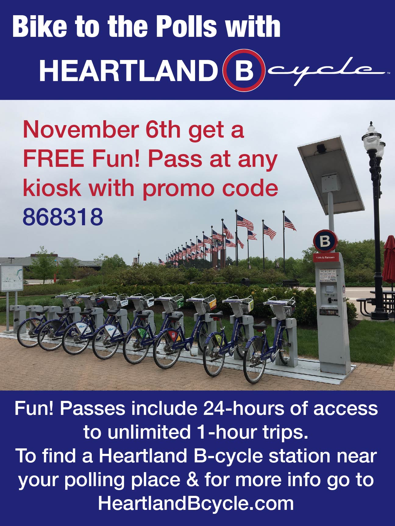 Bike to the Polls with Heartland B cycle